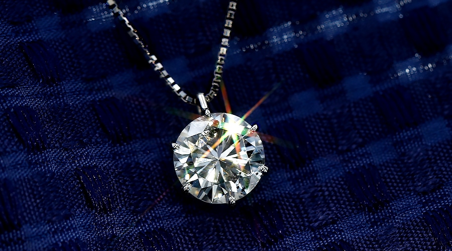 ダイヤモンド ネックレス 一粒 1.8ct G I1 GOOD プラチナ 中央宝石研究