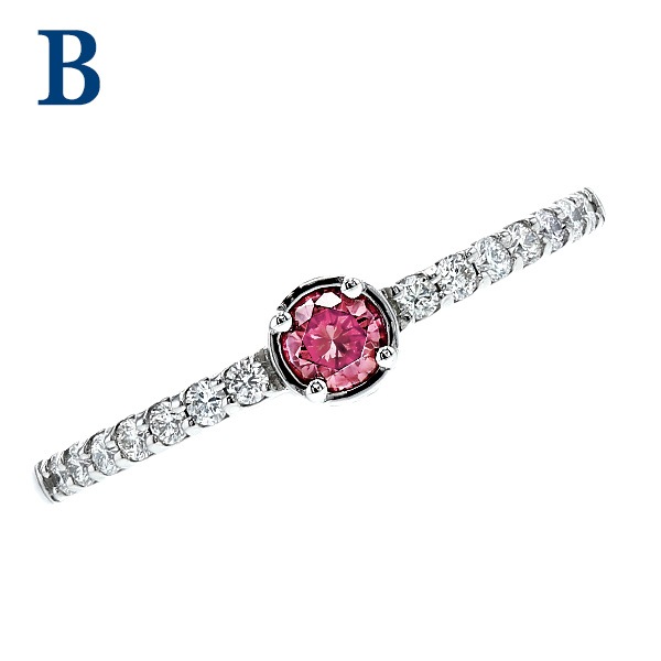 ピンクダイヤモンド リング 0.10～0.19ct FANCY VIVID PINK～FANCY