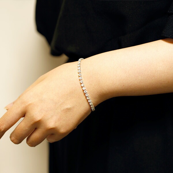 ダイヤモンド テニス ブレスレット 7.95ct(Total)/44石 VS～SI-D～H