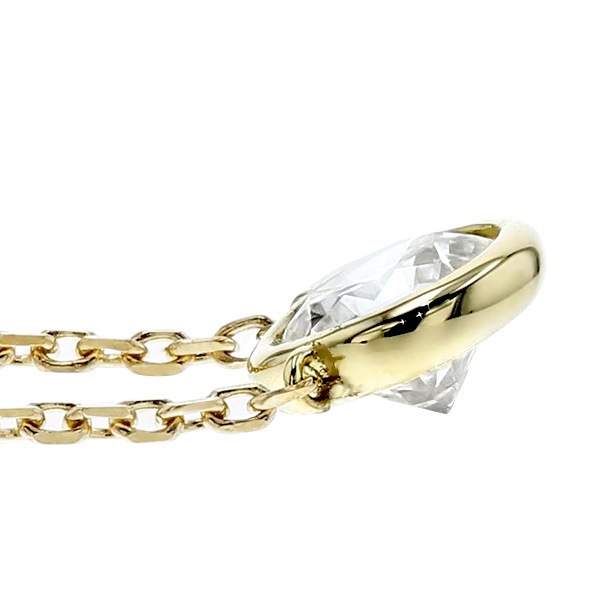 ダイヤモンド ネックレス 一粒 0.4ct D VVS1 3EX H&C 18金 中央
