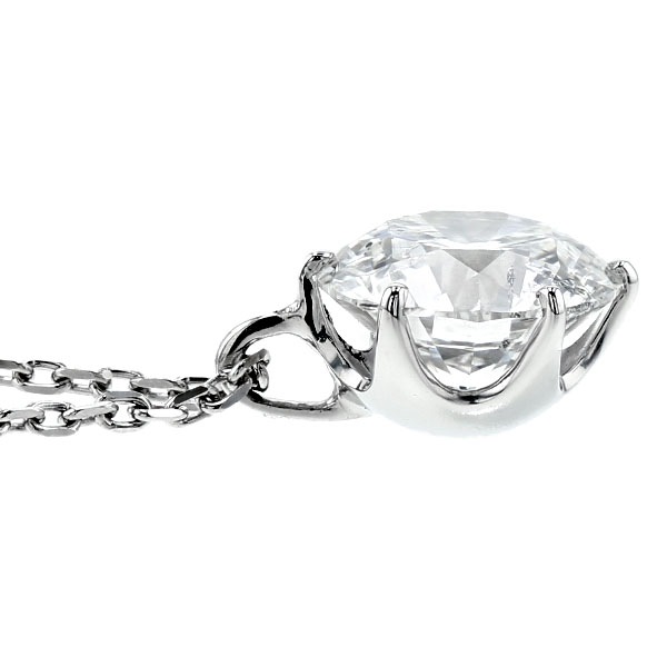 ダイヤモンド ネックレス 一粒 2.1ct G I1 EX プラチナ 中央宝石研究所 