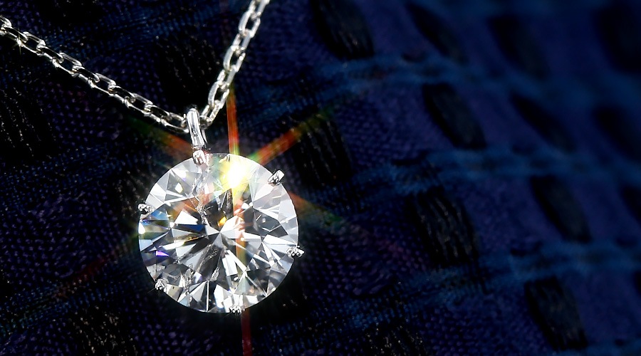 ダイヤモンド ネックレス 一粒 2.1ct G I1 EX プラチナ 中央宝石研究所 