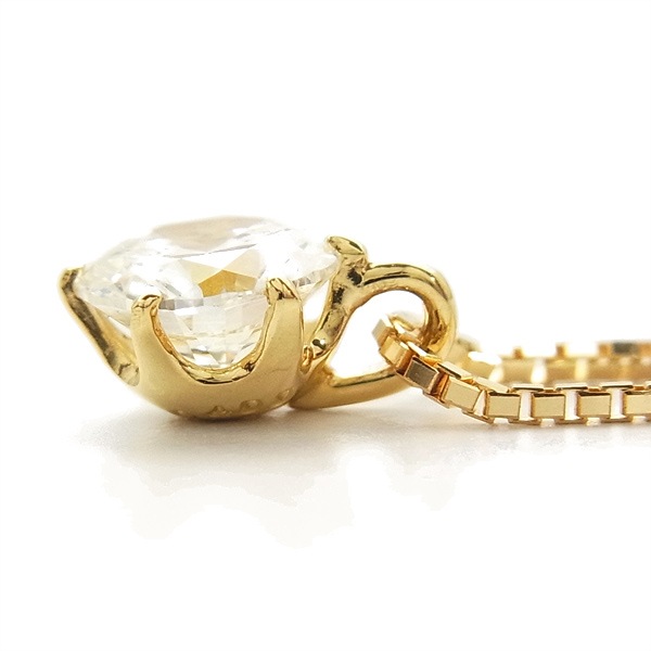 ダイヤモンド ネックレス 一粒 0.3ct VVS2 D 3EX H&C 18金 中央宝石