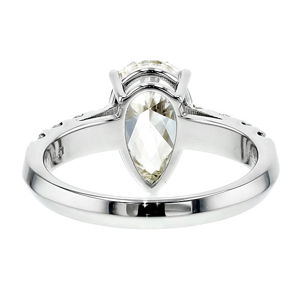 ダイヤモンド リング 2ct N SI1 ペアシェイプ ブリリアント カット