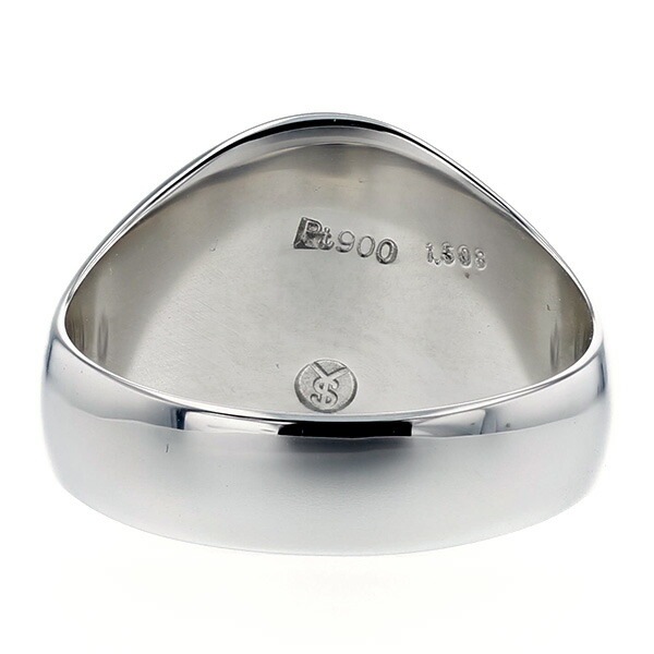 ブラックダイヤモンド 印台 メンズリング シグネットリング 1.508ct  