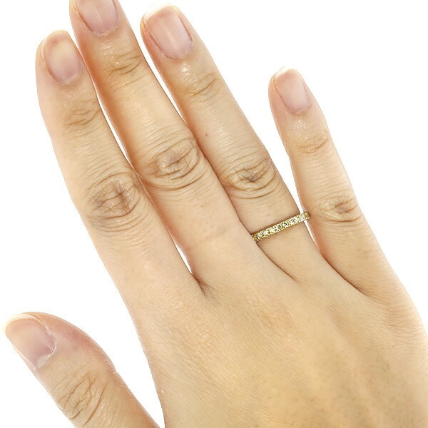 ダイヤモンド ハーフエタニティリング 0.3ct(Total) G~H VVS~VS EX~VERY GOODカットクラス 18金 エメットジュエリー 保証書付 【SSP】