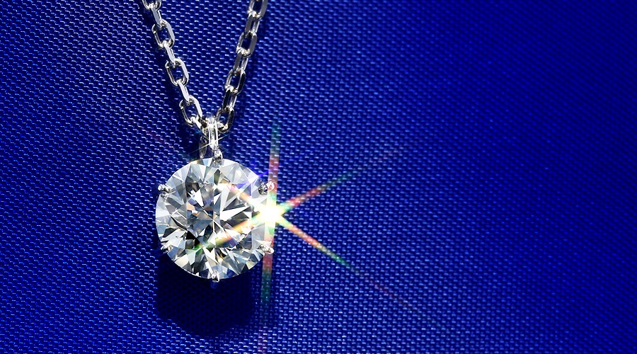 ダイヤモンド ネックレス 一粒 1ct I VS2 3EX H&C プラチナ 中央宝石 