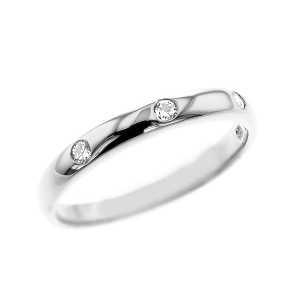 ダイヤモンド スリーストーン リング 0.1ct(Total) VS~SI-D~H-EXCELLENT~VERY GOODクラス プラチナ エメットジュエリー 保証書付 【R】