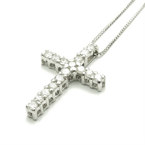 ダイヤモンド クロス ペンダント 0.6ct(Total)/16石 SI-D～H プラチナ 
