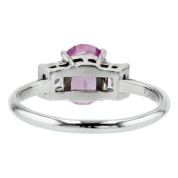 ピンクサファイア リング 1.4ct / 脇石ダイヤモンド0.55ct(Total