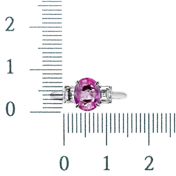 ピンクサファイア リング 1.4ct / 脇石ダイヤモンド0.55ct(Total
