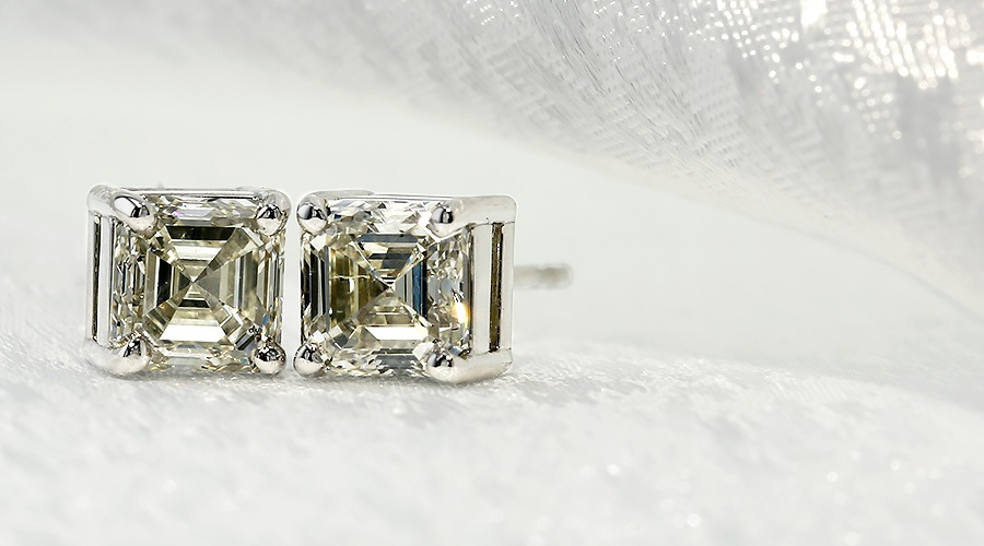 ダイヤモンド ピアス 一粒 2ct(Total) L～VERY LIGHT YELLOW VS1～SI2
