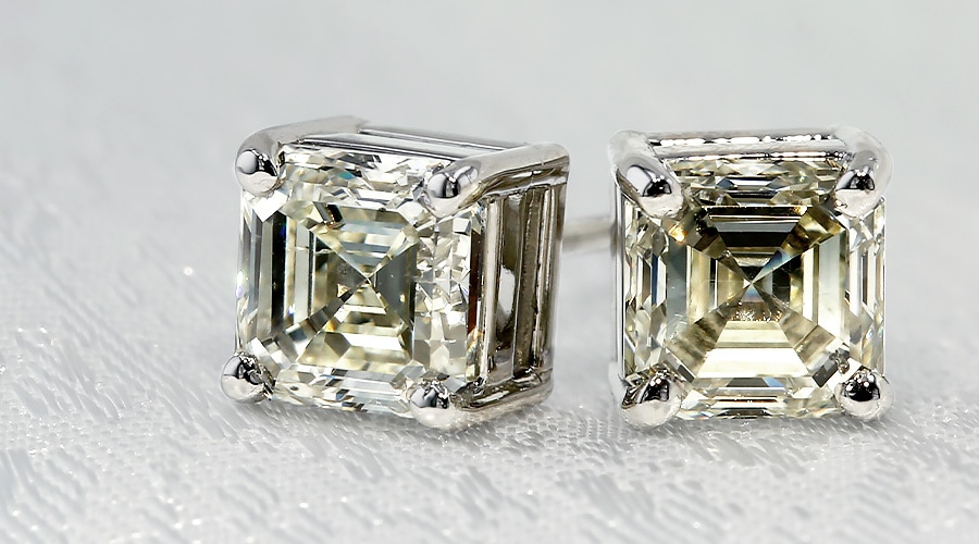 ダイヤモンド ピアス 一粒 2ct(Total) L～VERY LIGHT YELLOW VS1～SI2