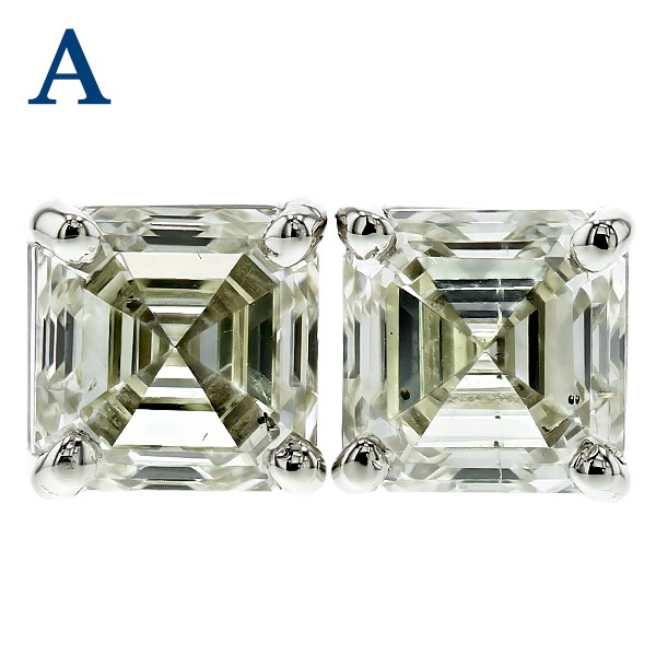 ダイヤモンド ピアス 一粒 2ct(Total) L～VERY LIGHT YELLOW VS1～SI2