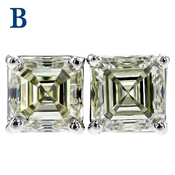 ダイヤモンド ピアス 一粒 2ct(Total) L～VERY LIGHT YELLOW VS1～SI2