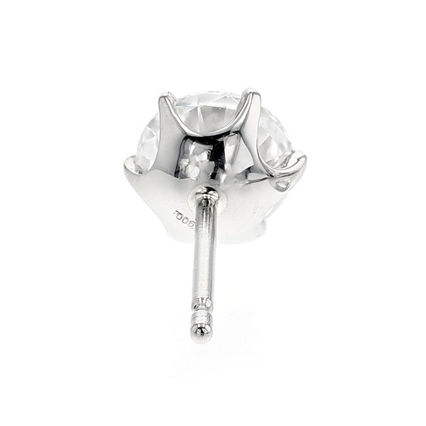 ダイヤモンド ピアス 片耳用 一粒 0.5ct D I1 GOOD プラチナ 中央宝石