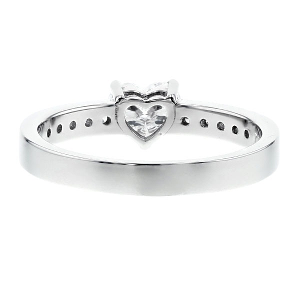 ダイヤモンド リング 0.5ct D IF ハート ブリリアント カット プラチナ