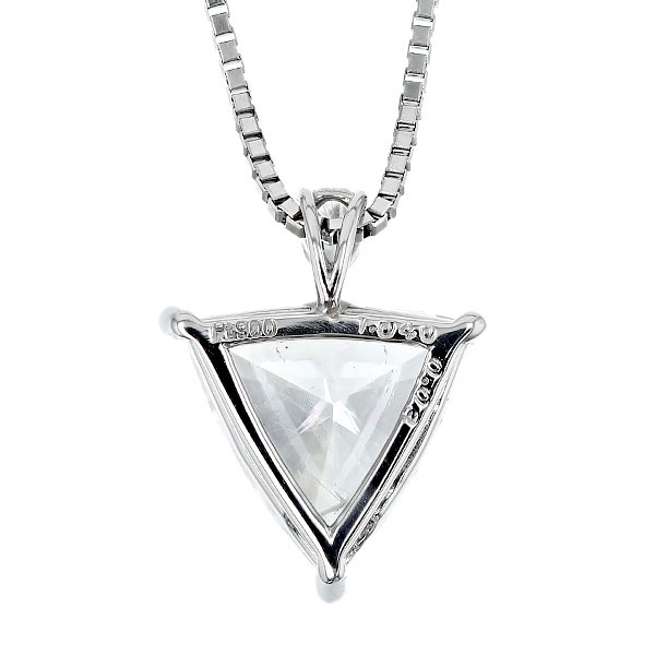 ダイヤモンド ネックレス 一粒 1ct G SI2 トリリアントカット プラチナ
