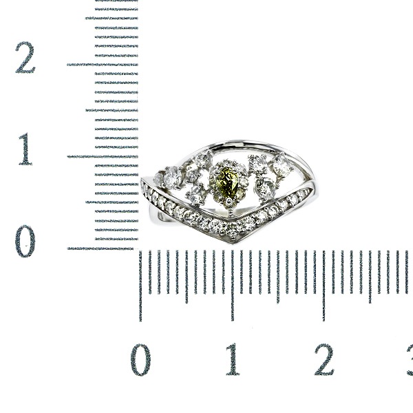 カメレオンダイヤモンド リング 0.091ct SI2 FANCY DARK GRAY