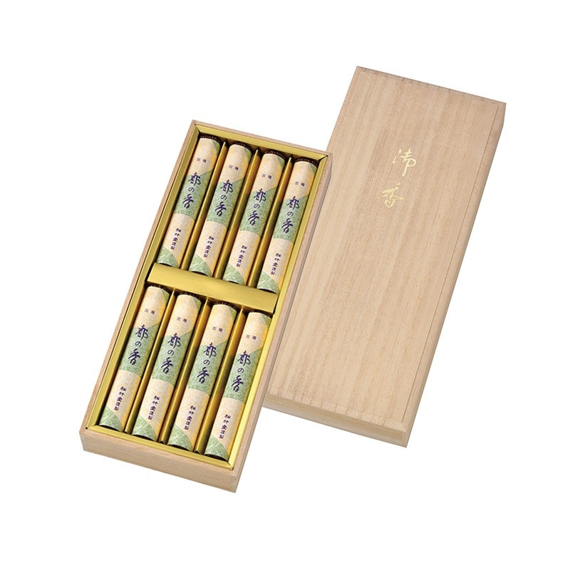 伽羅 都の香 短寸 八把 桐箱【水引付】