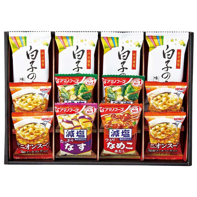 アマノフーズおみそ汁･オニオンスープ･白子のり