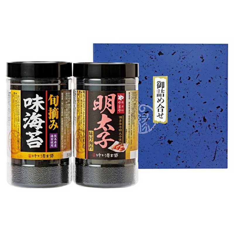 食卓のやまや 辛子明太子味付海苔&旬摘み味海苔セット