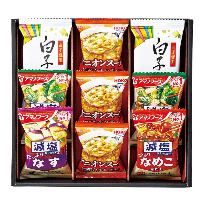 アマノフーズおみそ汁･オニオンスープ･白子のり