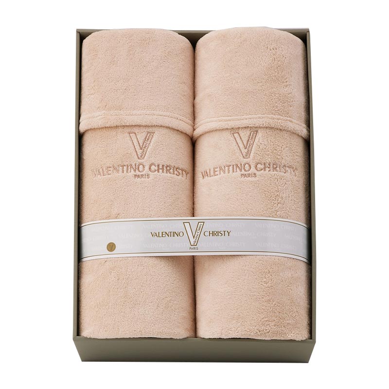 ヴァレンティノ・クリスティーやわらかあったか毛布2P