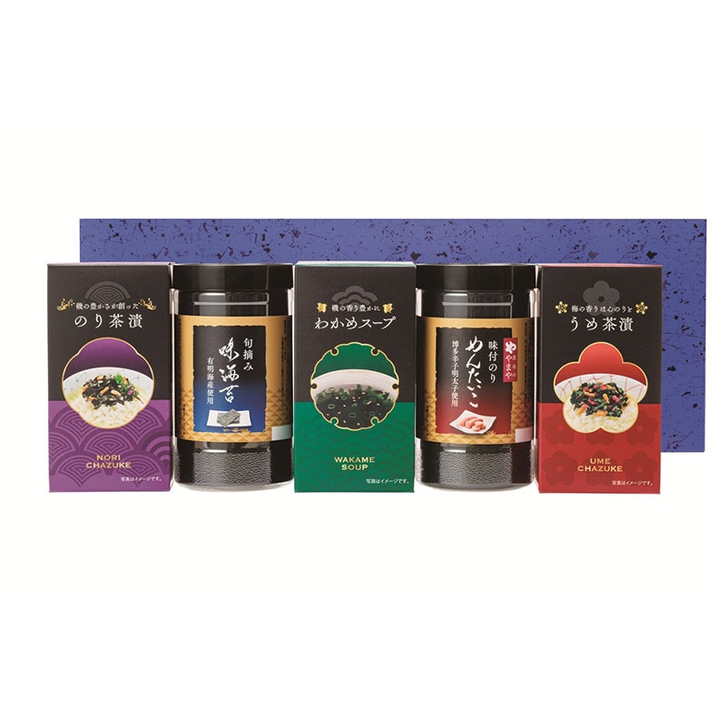 食卓のやまや 辛子明太子味海苔&旬摘み味海苔･お茶漬け･スープセット