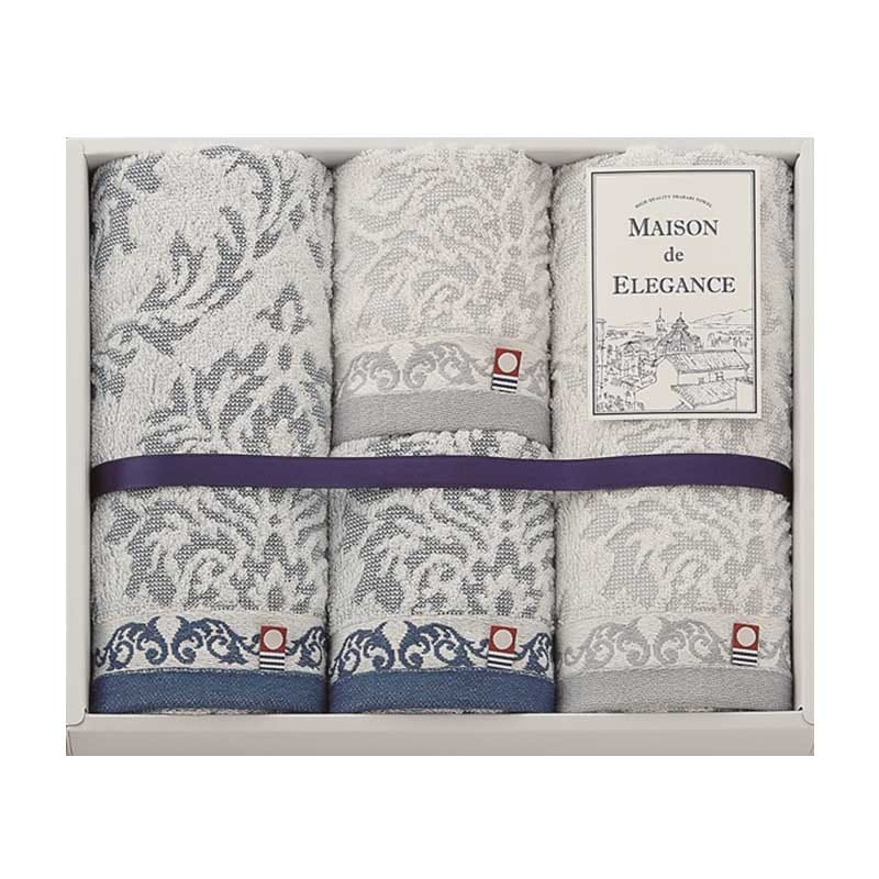 メゾン･ド･エレガンス 今治産フェイスタオル2P、ウォッシュタオル2P