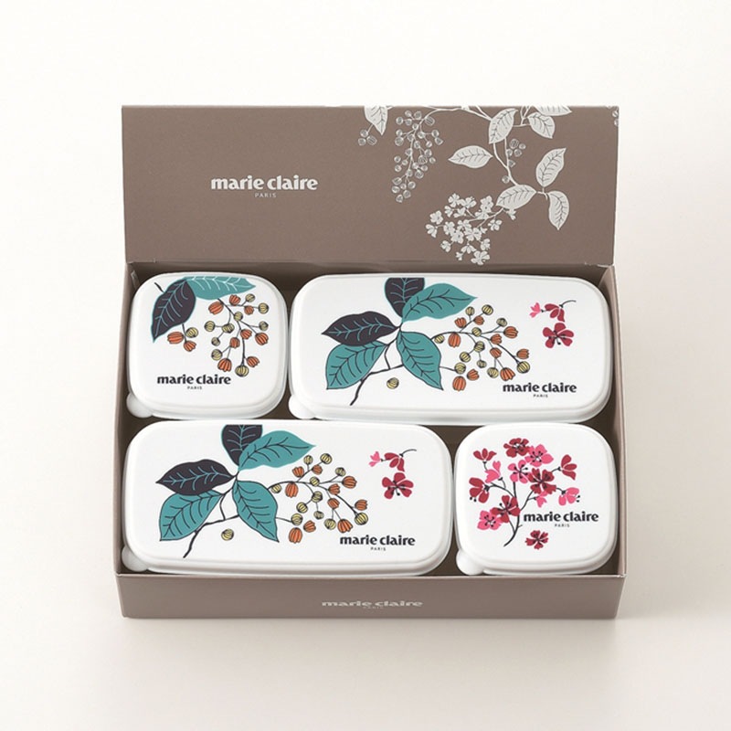 マリ･クレール フレンチライラック シール容器4pcセット･A