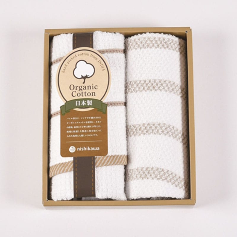 nishikawa オーガニックタオル ウォッシュタオル2P