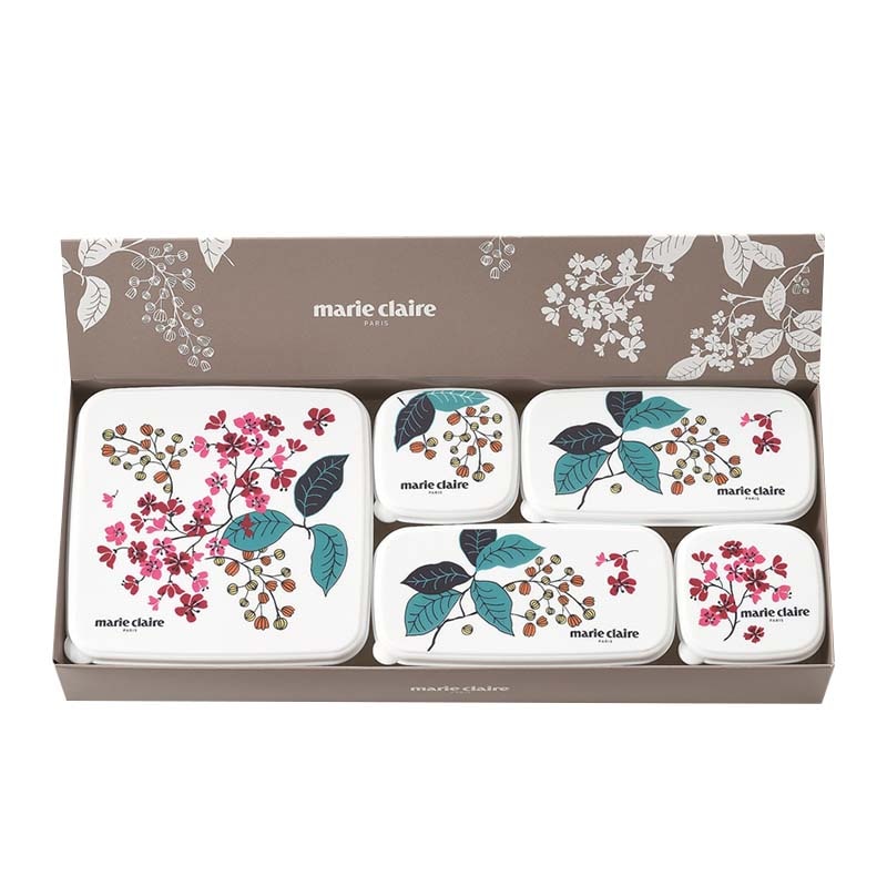 マリ･クレール フレンチライラック シール容器5pcセット