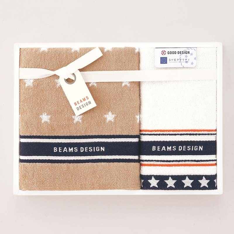 BEAMS DESIGN フェイスタオル、ウォッシュタオル