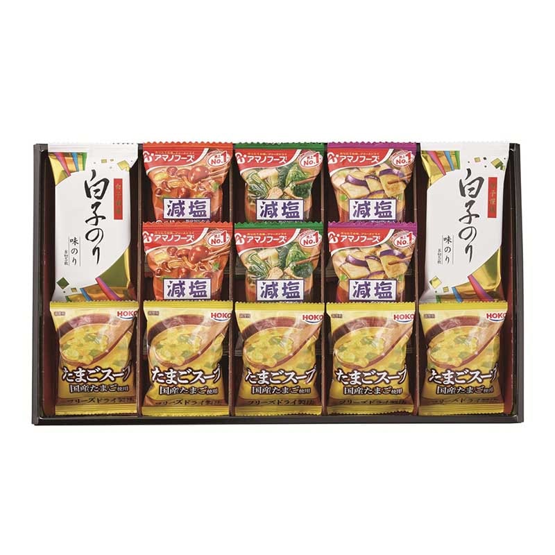 アマノフーズ おみそ汁･たまごスープ･白子のりセット