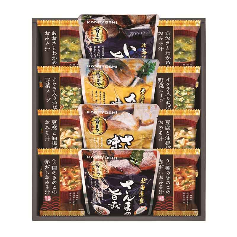 北海道産4種類の魚の煮付けとフリーズドライ詰合せ