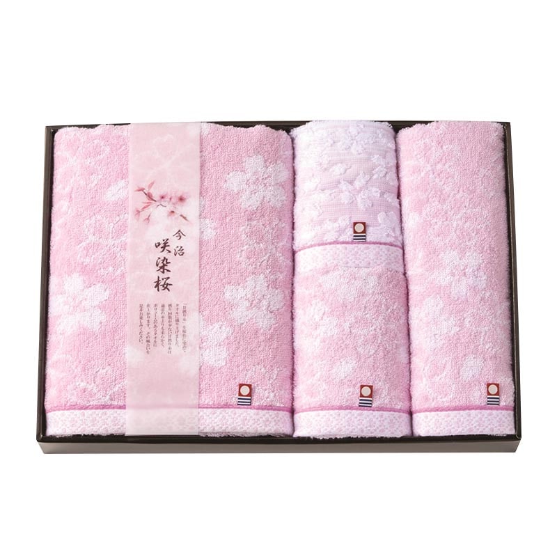咲染桜 バスタオル、フェイスタオル2P、ウォッシュタオル