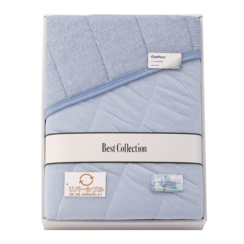 涼感&吸水速乾 リバーシブルキルトケット