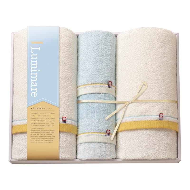 ルミマーレ バスタオル2P、フェイスタオル、ウォッシュタオル