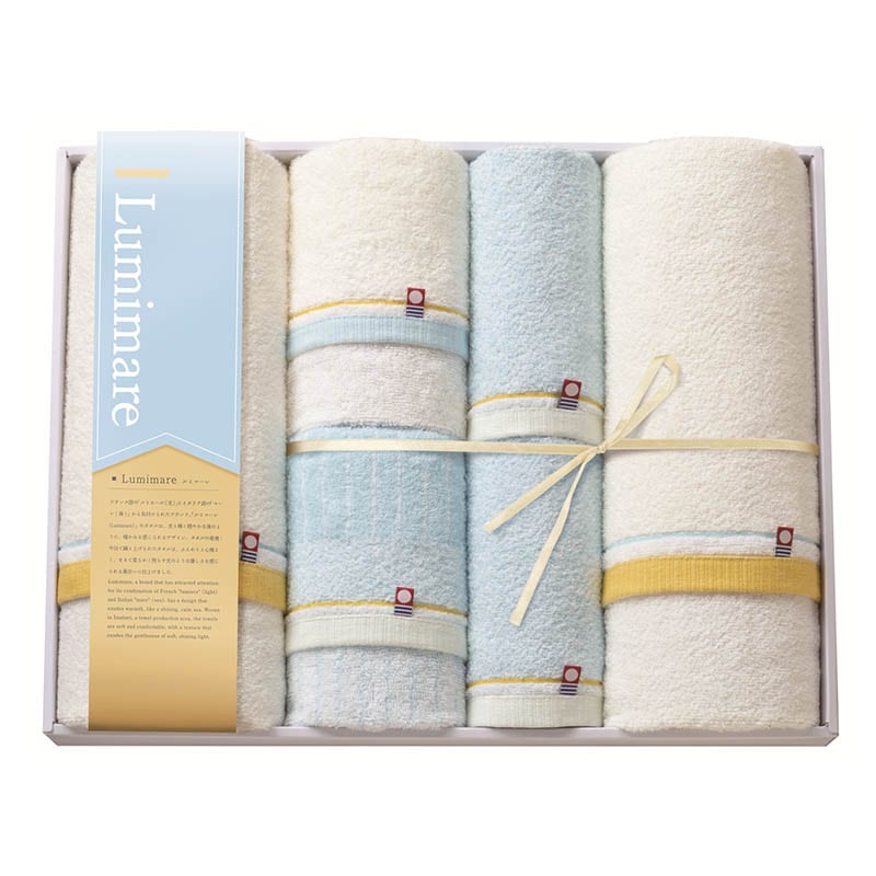 ルミマーレ バスタオル2P、フェイスタオル2P、ウォッシュタオル2P