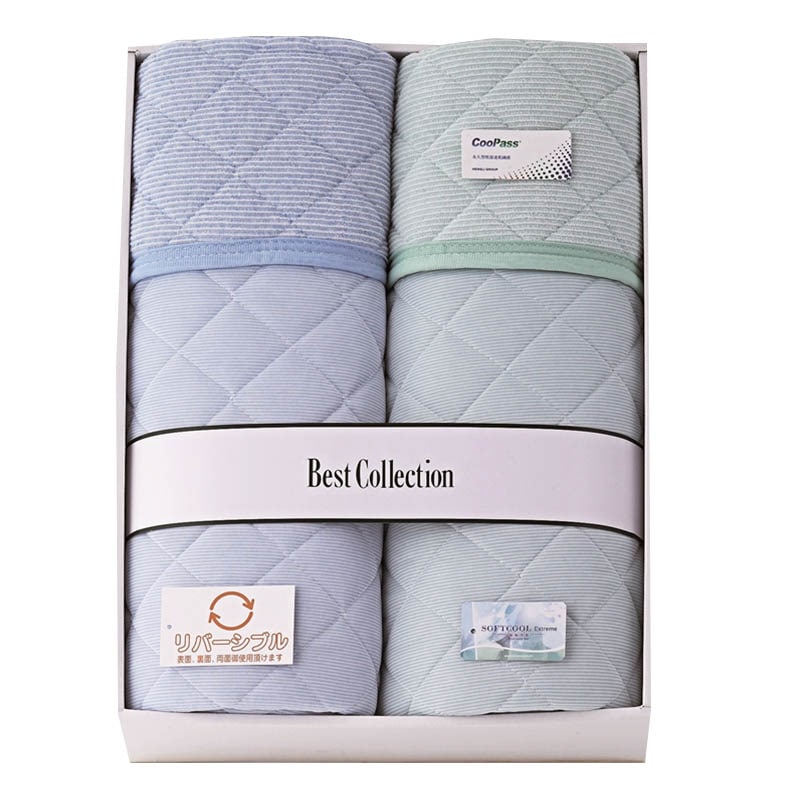 涼感&吸水速乾 リバーシブル敷パット2枚セット