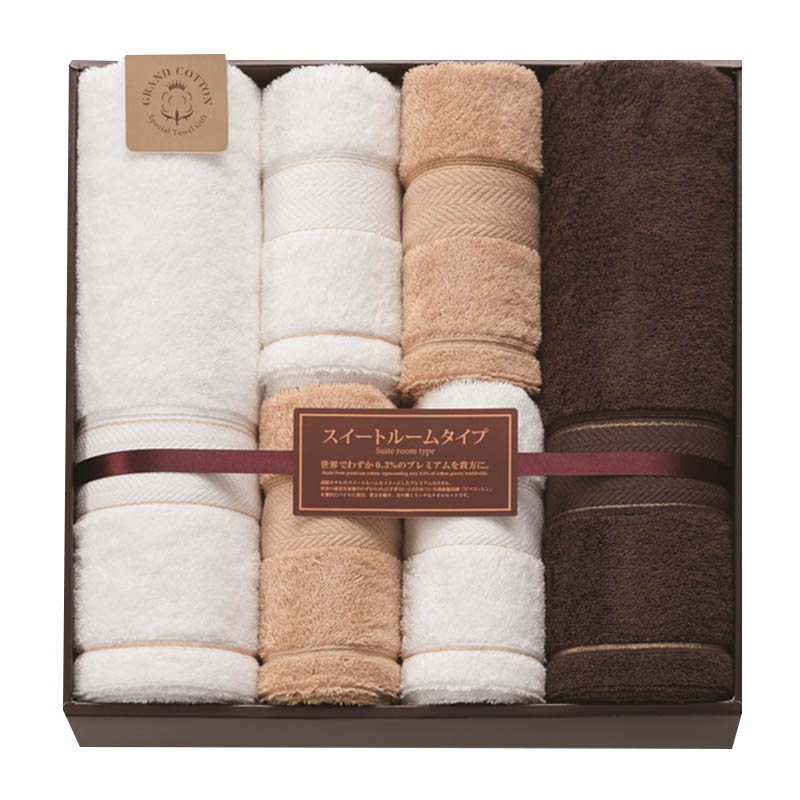 Grand cotton バスタオル2P､ロングフェイスタオル4P