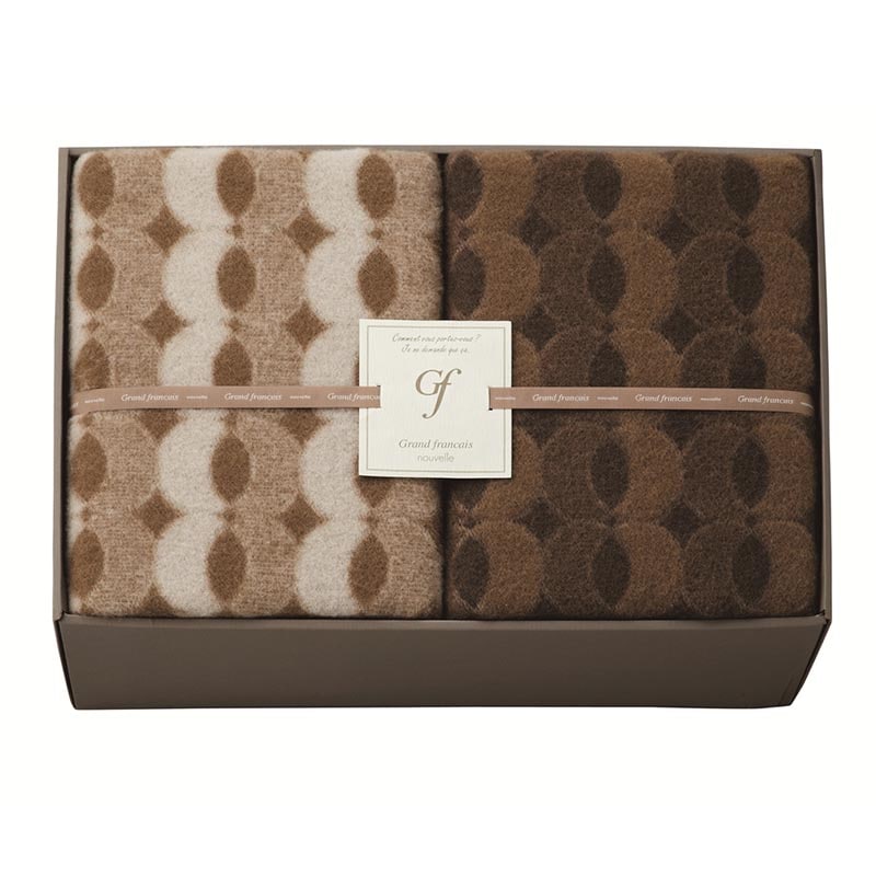 グランフランセ ヌーベル ウール毛布2P