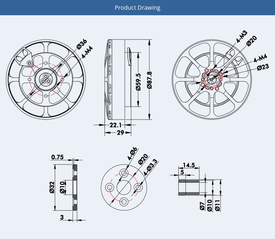 T-MOTOR Antigravity  MN8012 KV100