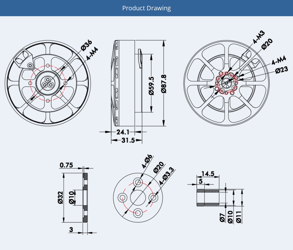 T-MOTOR Antigravity  MN8014 KV100
