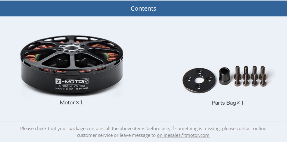 T-MOTOR Antigravity  MN8014 KV100