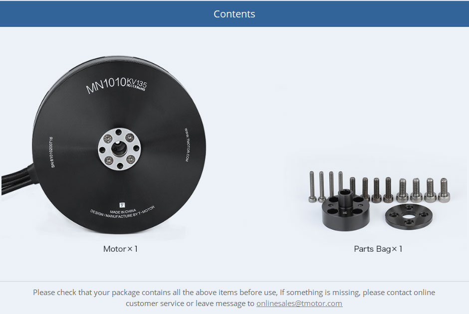 T-MOTOR MN1010 KV90/135
