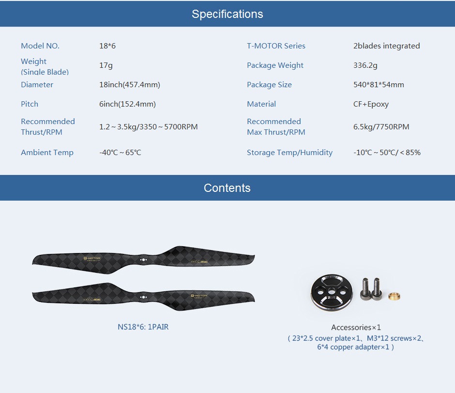 T-MOTOR NS18��6 Prop-2PCS/PAIR
