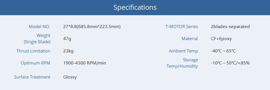 T-MOTOR G27��8.8 Prop-4PCS/PAIR