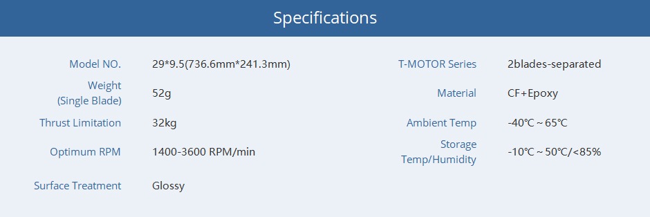 T-MOTOR G29��9.5 Prop-4PCS/PAIR